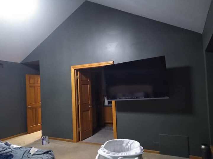 painted basement