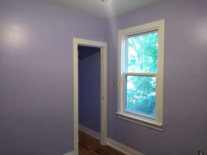 bedroom painted white